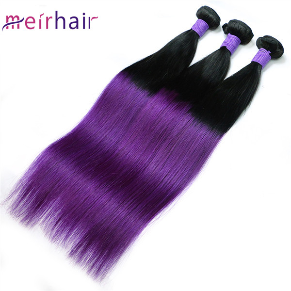 Ombre human hair weave TB Purple 